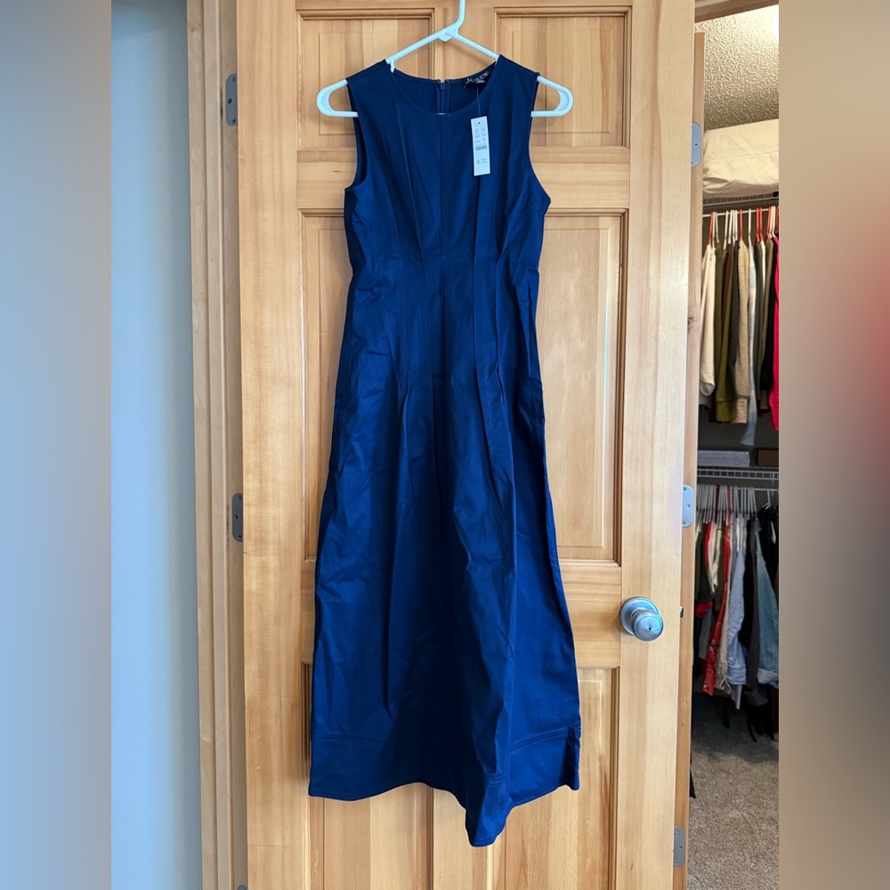J. Crew Sleeveless Deep Navy Maxi Dress